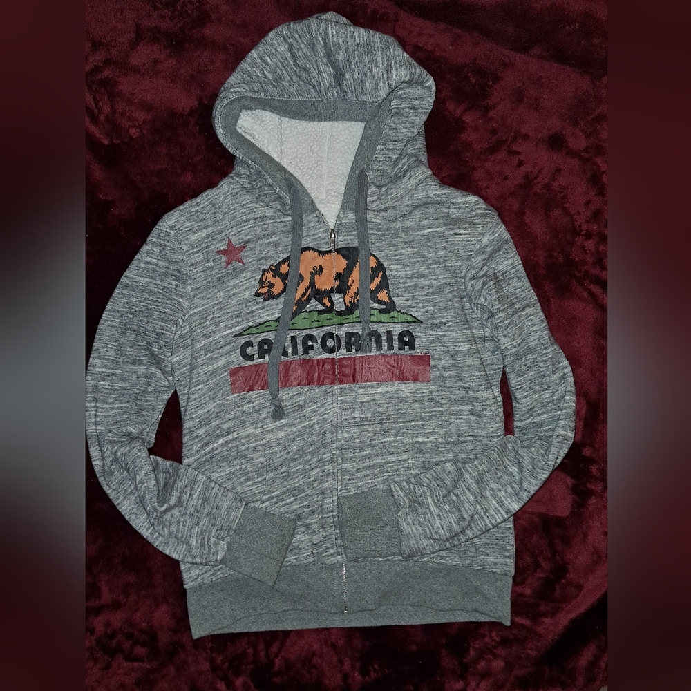 Reflex Fleece Lined California Bear Zip Hoodie